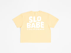 SLO Babe Boxy Womens Shirt: Lemon