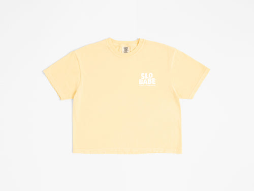 SLO Babe Boxy Womens Shirt: Lemon