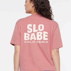 SLO Babe Boxy Womens Shirt: Mauve