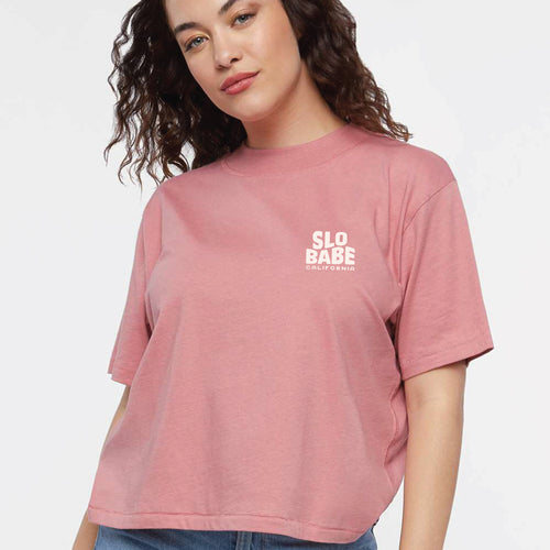 SLO Babe Boxy Womens Shirt: Mauve
