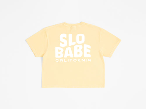 SLO Babe Boxy Womens Shirt: Lemon